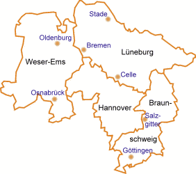 Karte Niedersachsen